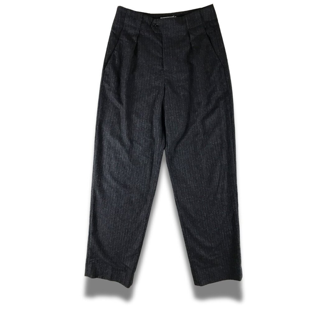 CLOSED Charcoal Stripe MAWSON Wool Blend High Waist Trousers Size 28
